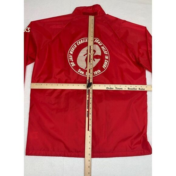 Vintage 80s China Jacket Asics Jaaf World Challenge Road Relay Hood 1988 - Picture 8 of 10